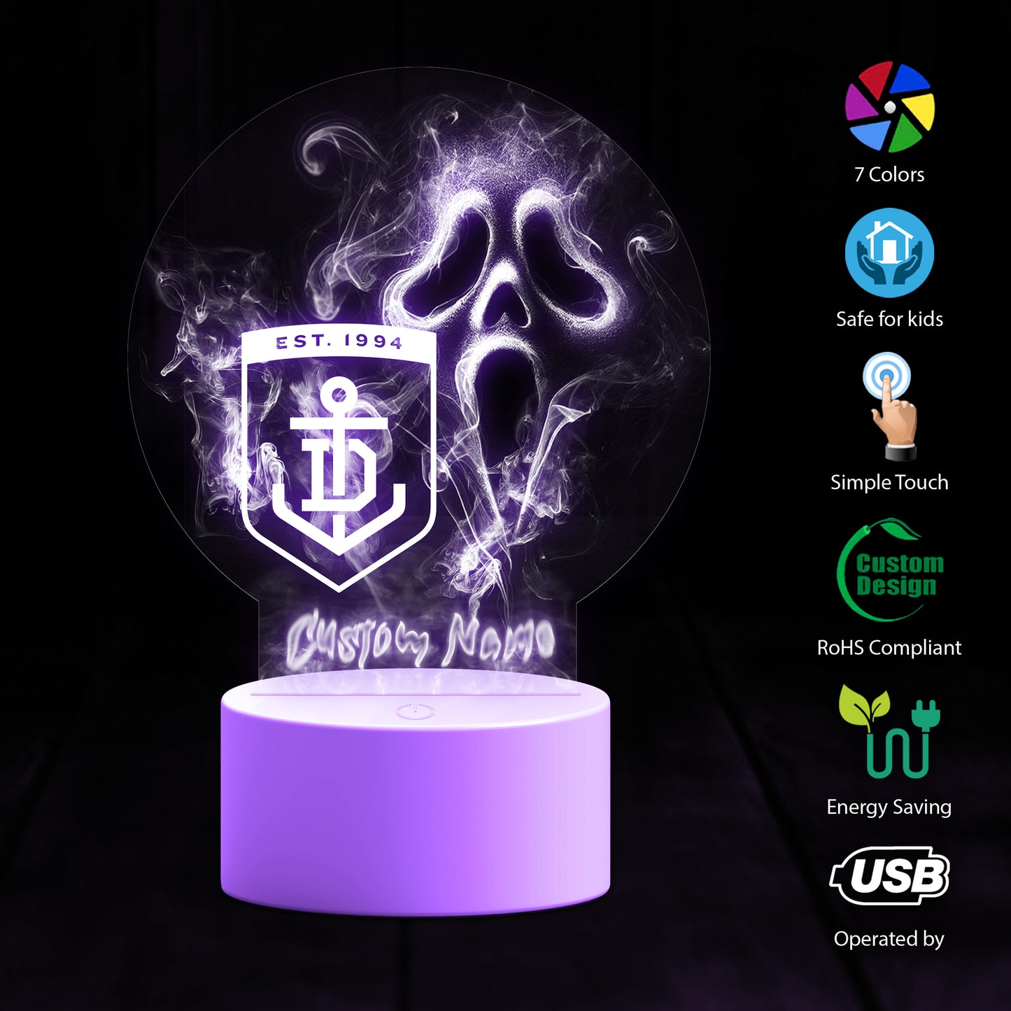 Fre x Halloween Personalized Custom 3D Led Light Gift For Fans