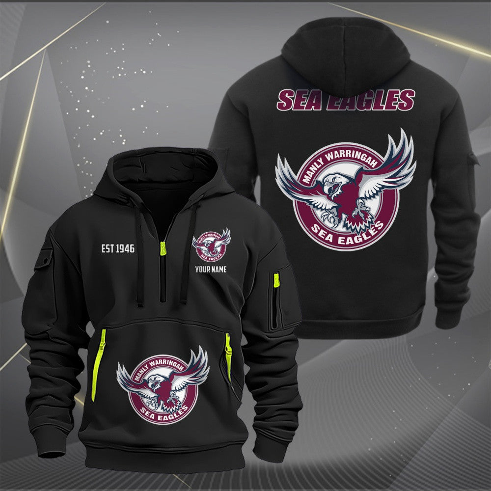 MAN Personalized Custom Sports Hoodie Zipper