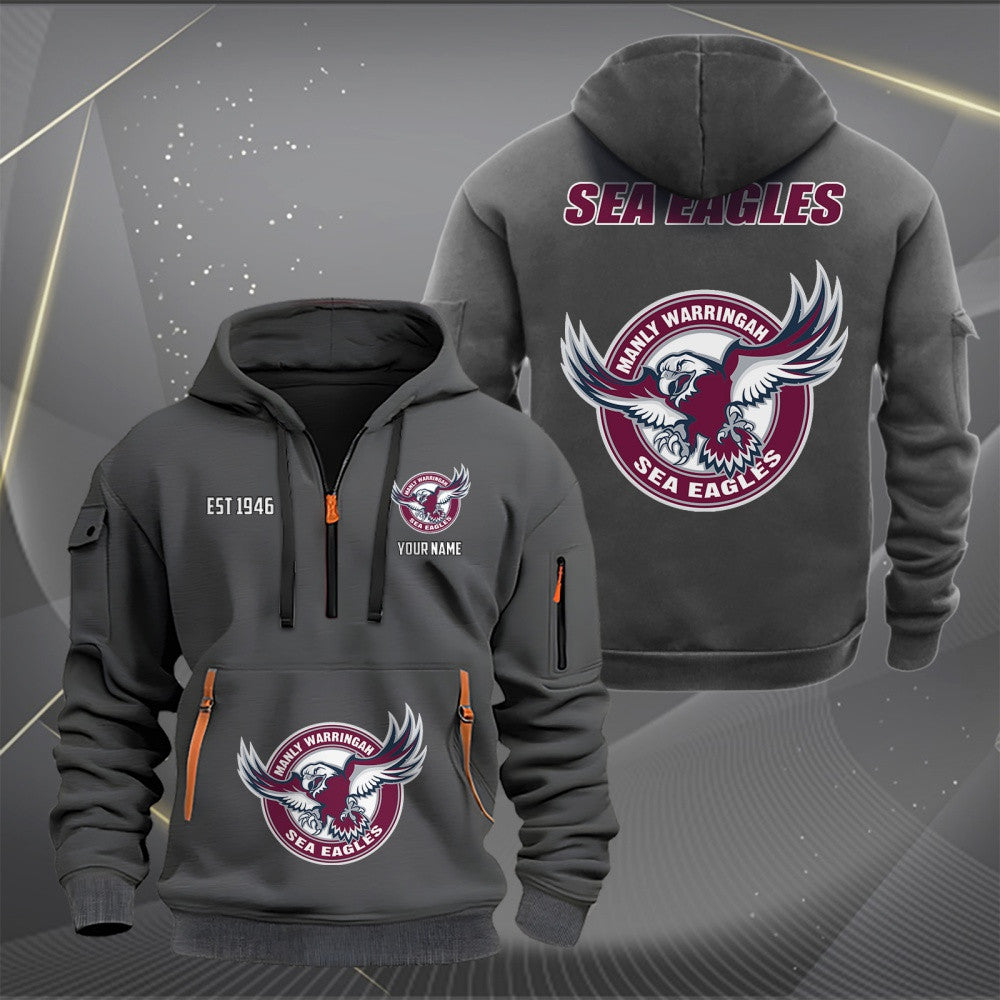 MAN Personalized Custom Sports Hoodie Zipper