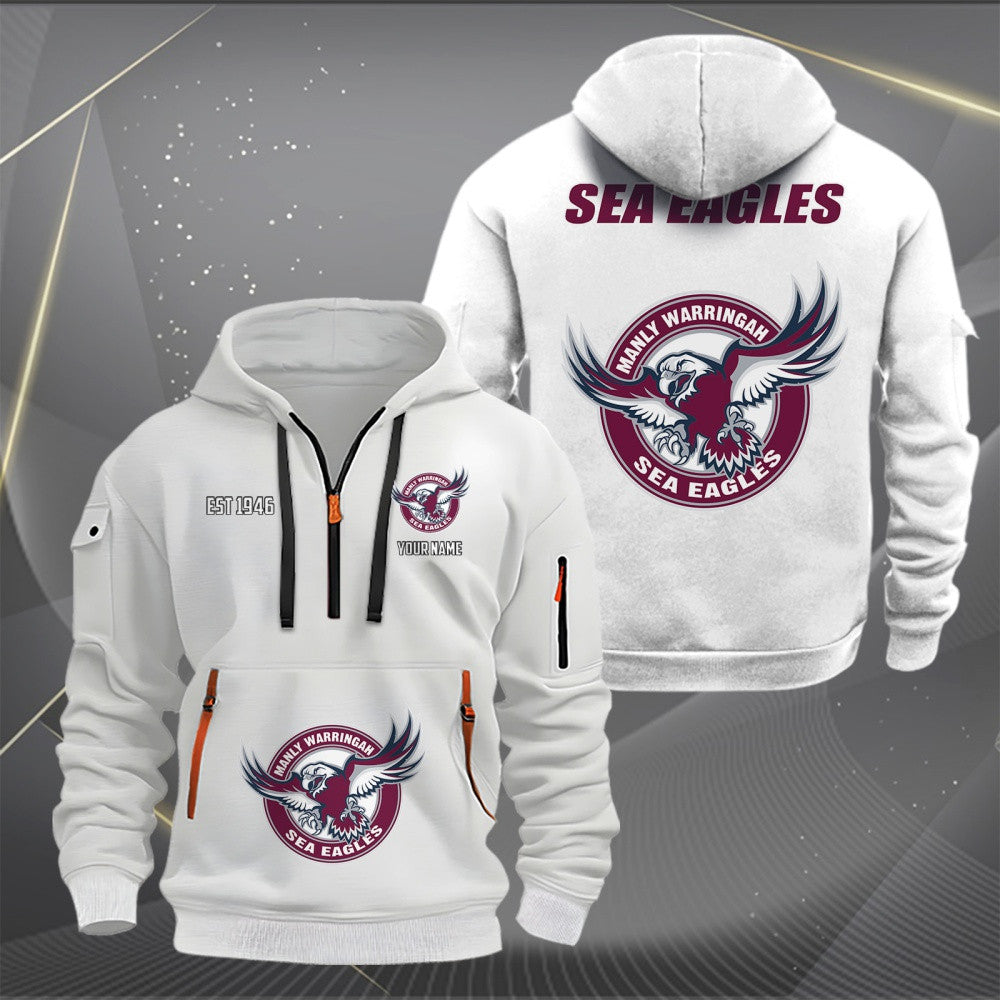 MAN Personalized Custom Sports Hoodie Zipper