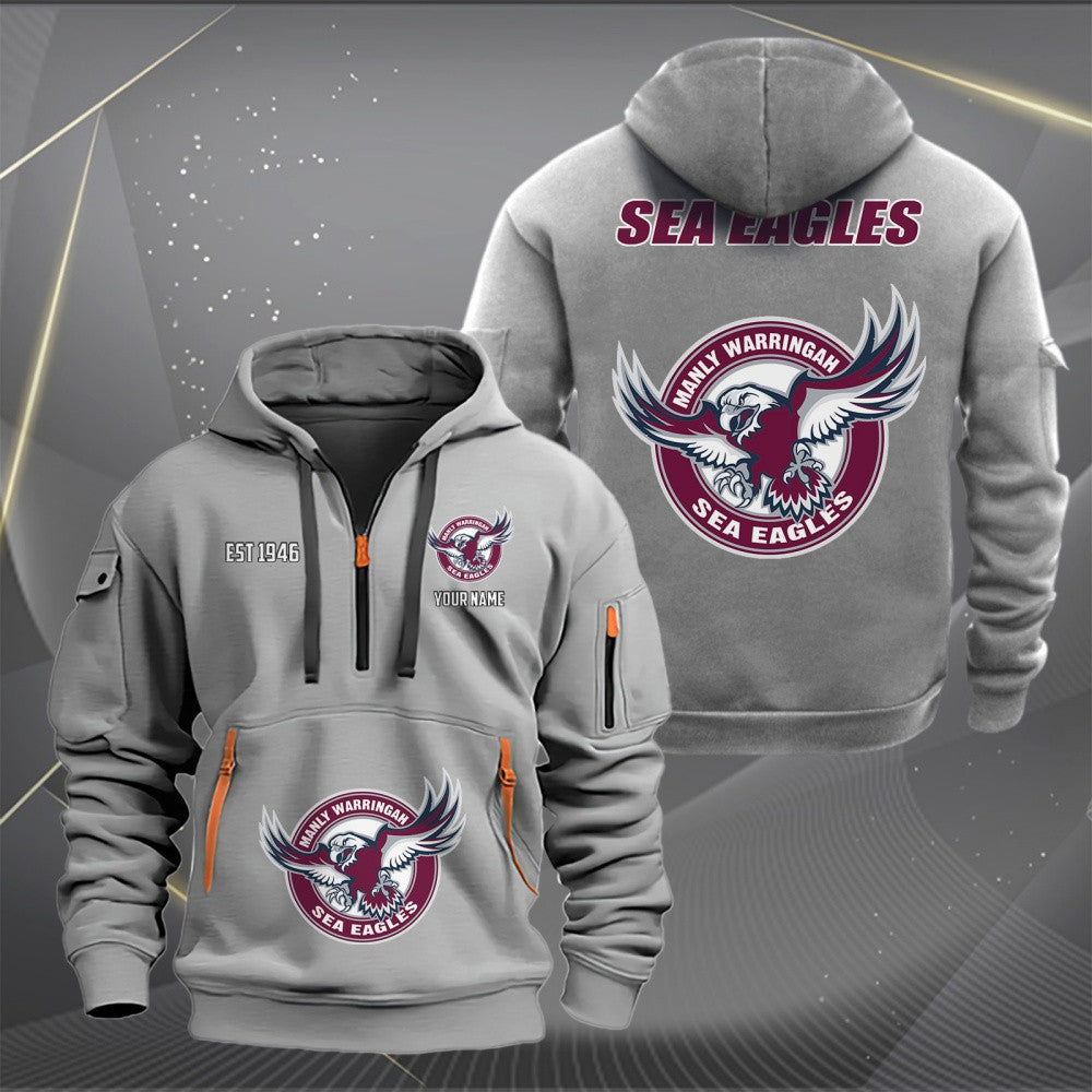 MAN Personalized Custom Sports Hoodie Zipper