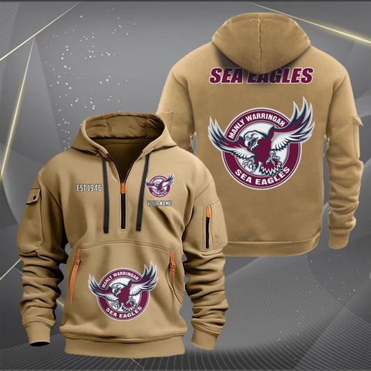 MAN Personalized Custom Sports Hoodie Zipper