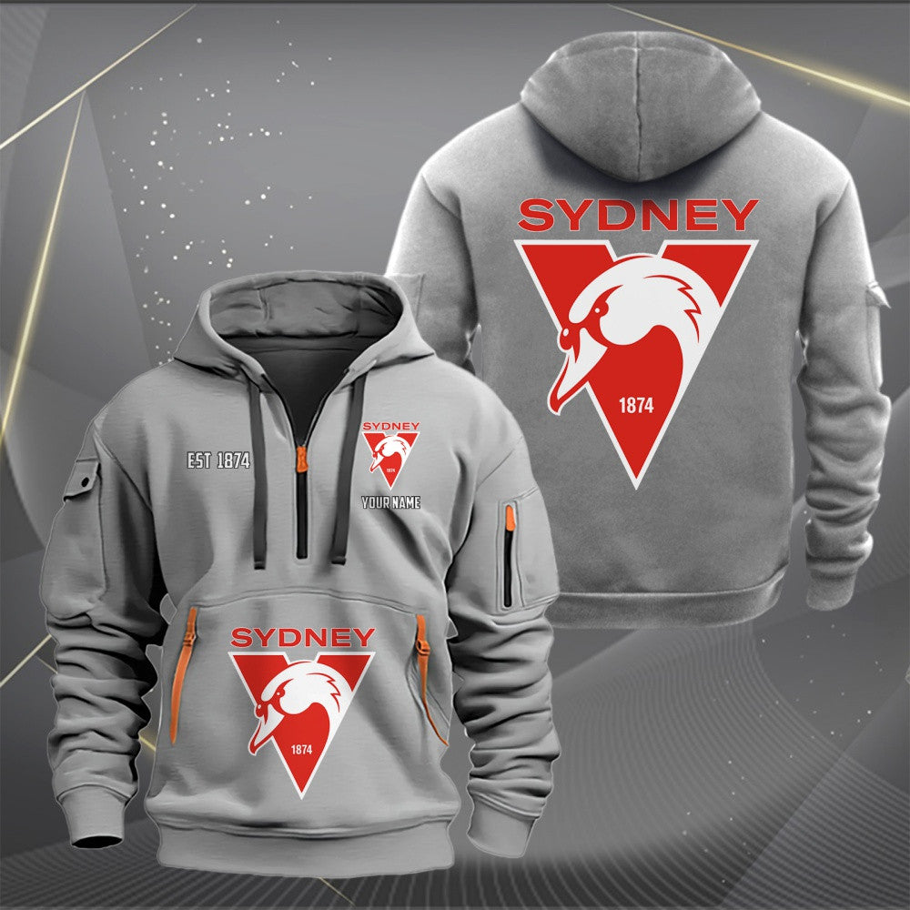 SS Personalized Custom Sports Hoodie Zipper