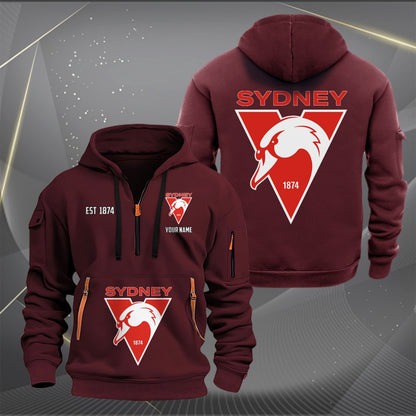 SS Personalized Custom Sports Hoodie Zipper
