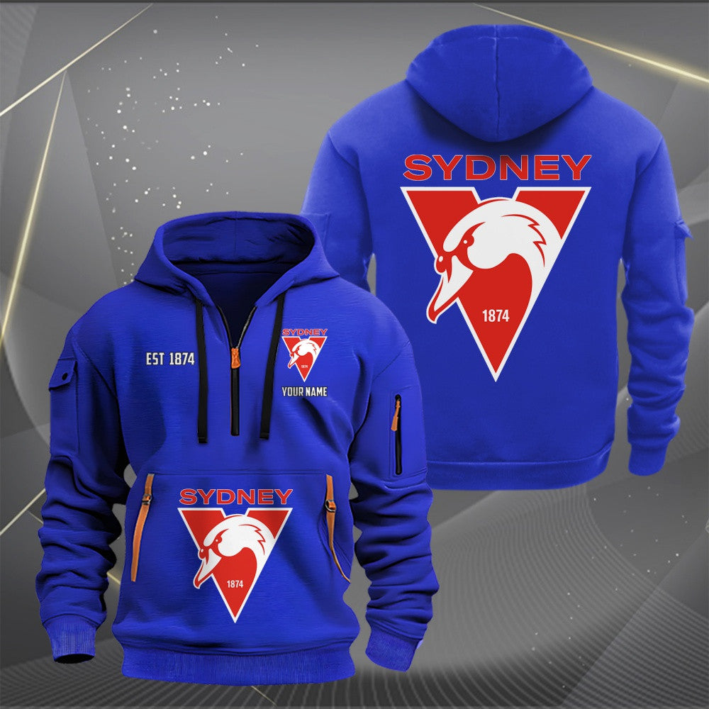 SS Personalized Custom Sports Hoodie Zipper