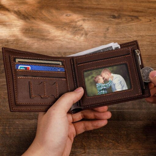 WST Personalized Custom Zipper Folded Wallet