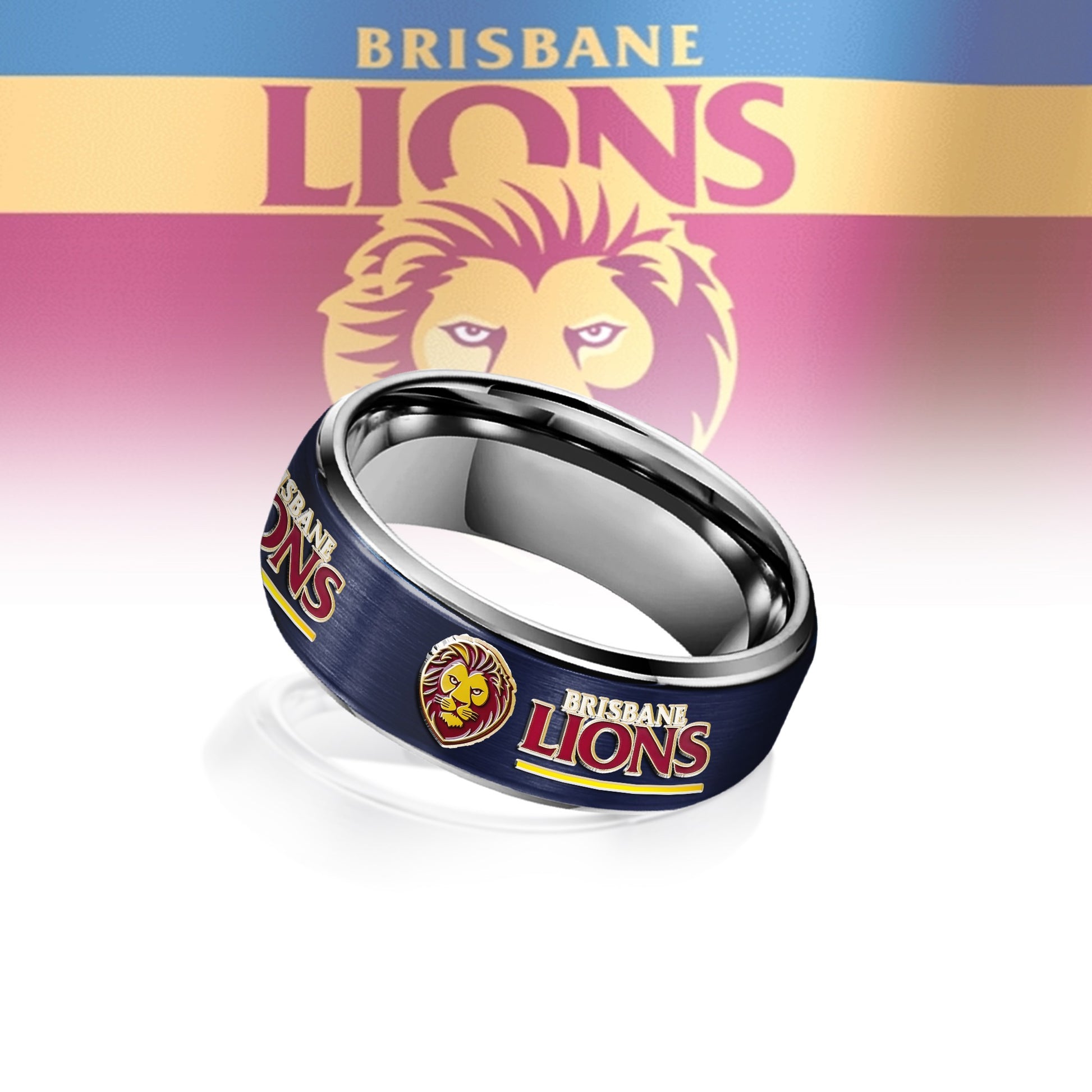 AFL Silver Tungsten Rings Gift For Fans 18