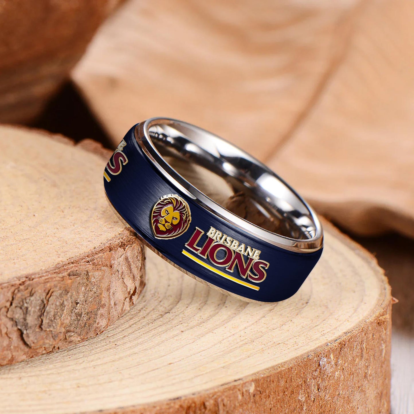 AFL Silver Tungsten Rings Gift For Fans 18