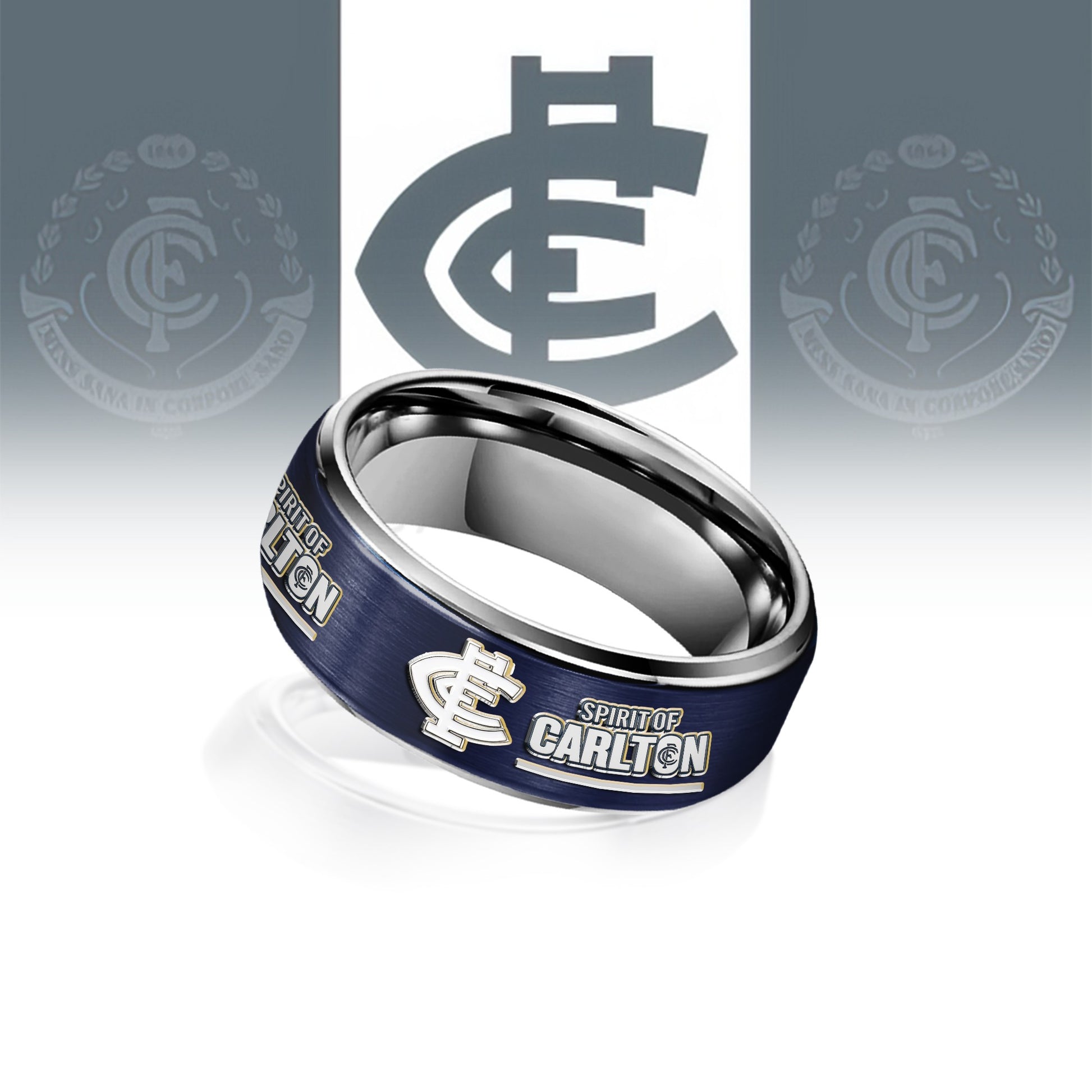 AFL Silver Tungsten Rings Gift For Fans 15