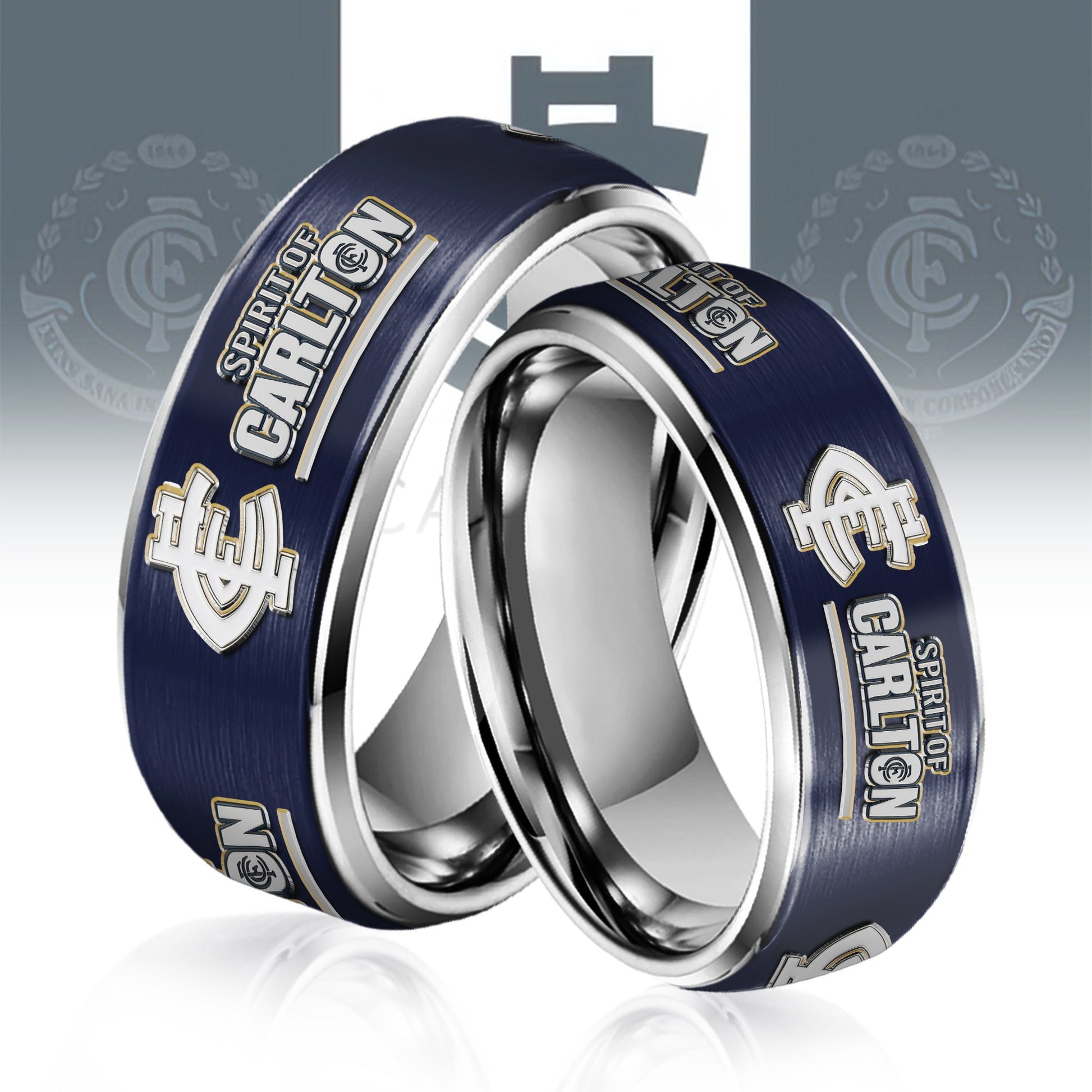 AFL Silver Tungsten Rings Gift For Fans 15