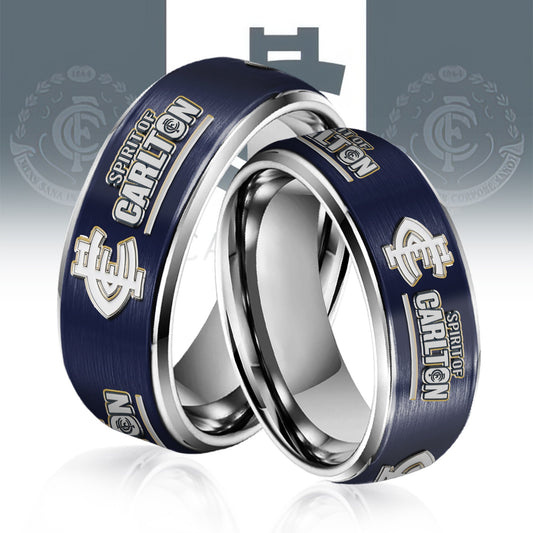 AFL Silver Tungsten Rings Gift For Fans 15