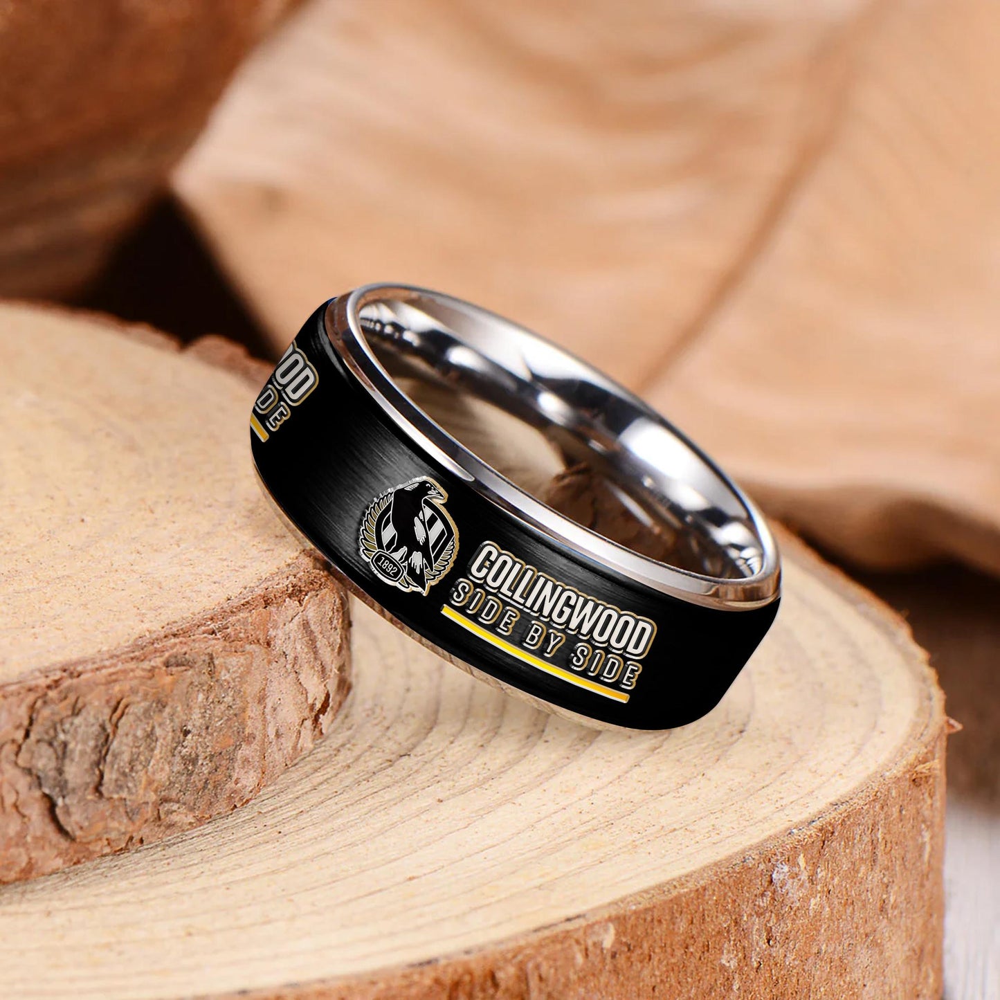 AFL Silver Tungsten Rings Gift For Fans 17