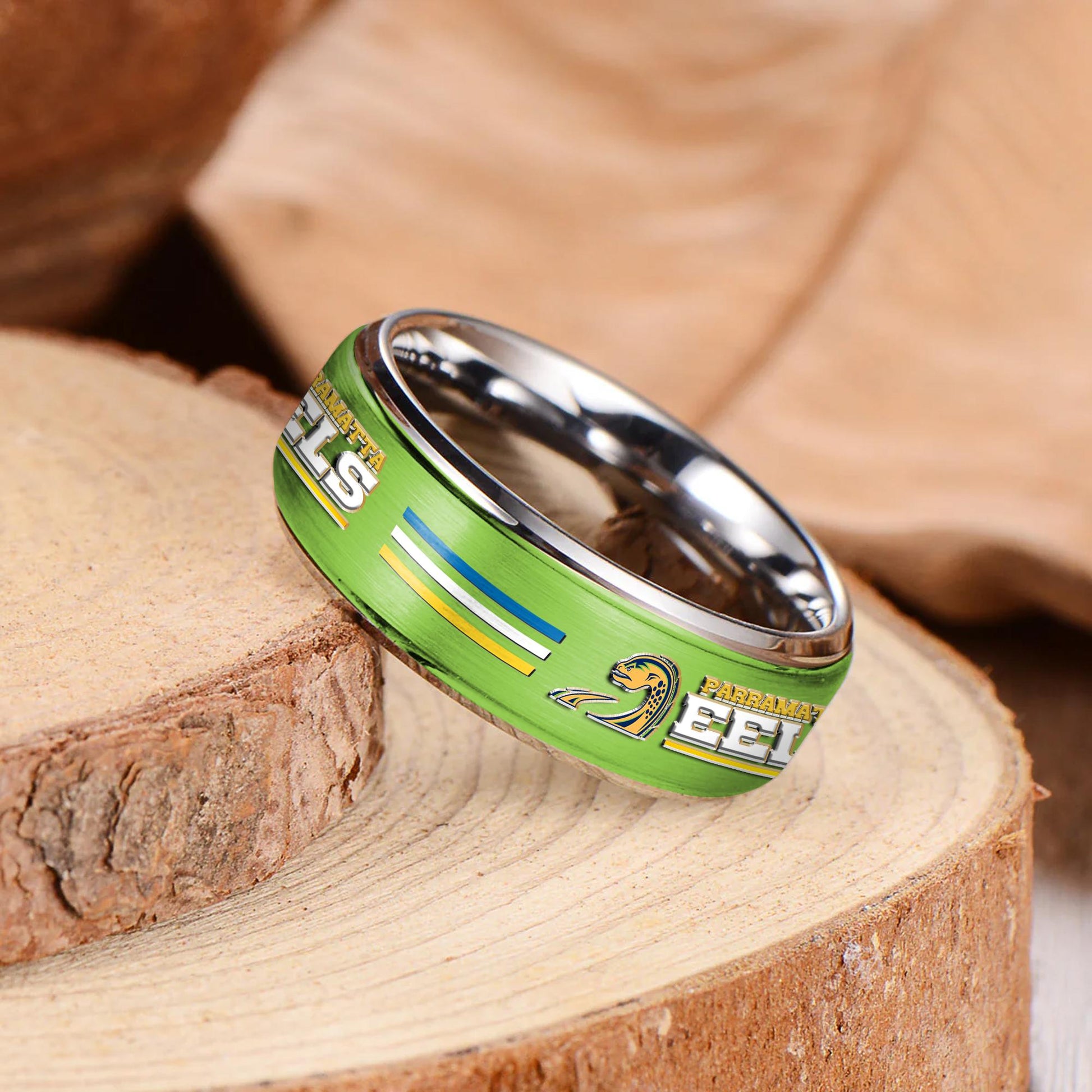 NRL Silver Tungsten Rings Gift For Fans 12