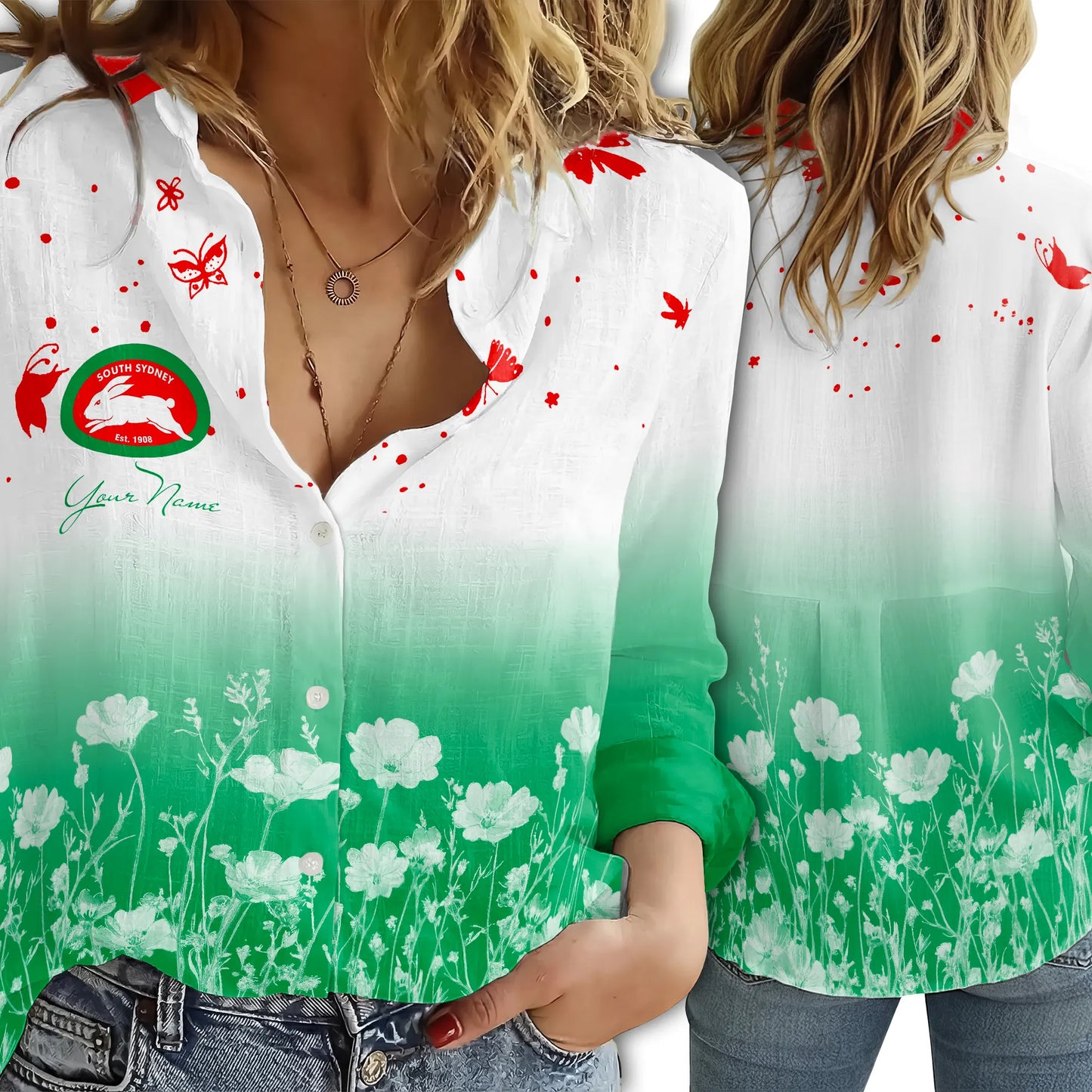 SOU Personalized Custom Women's Casual Shirt 2