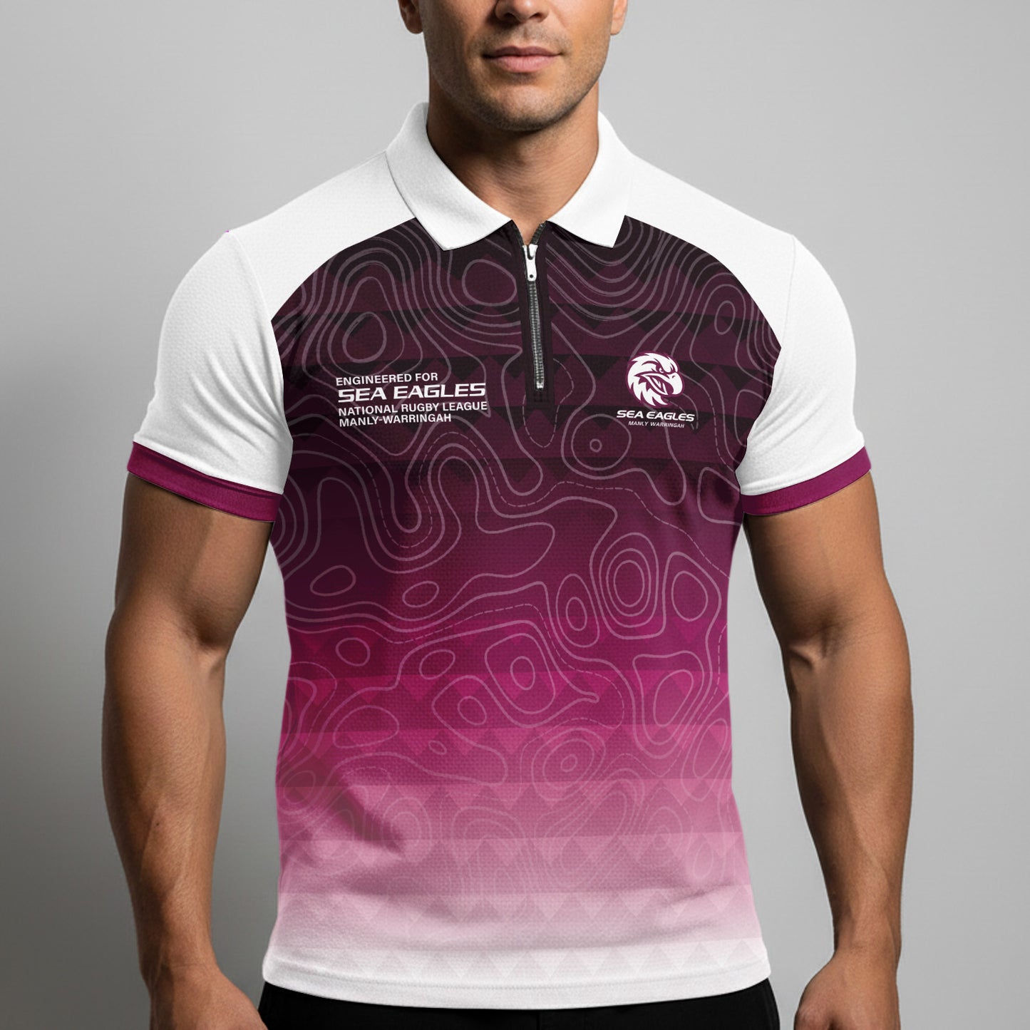 MAN Personalized Custom Zip Polo Shirt 2