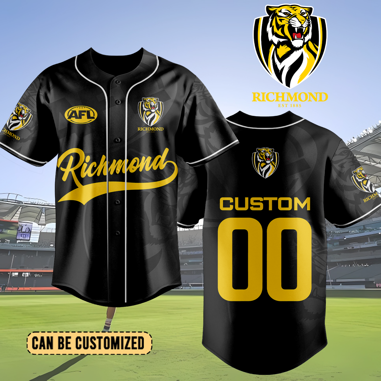 RIC Personalized Custom Baseball Jersey 7