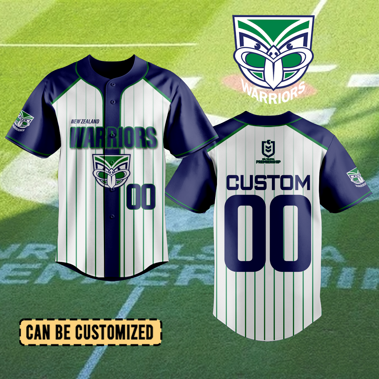NZL Personalized Custom Baseball Jersey 8
