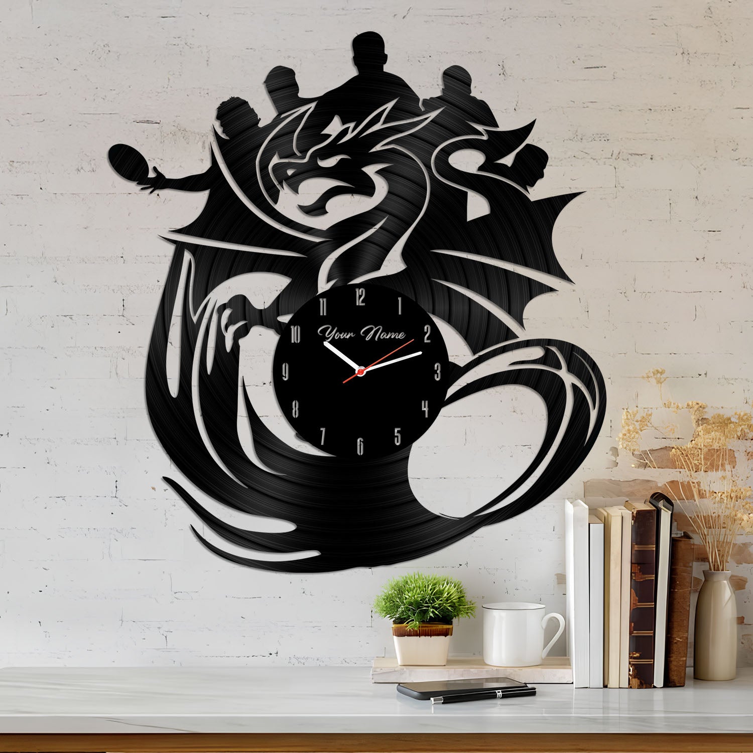 STG Personalized Custom Vinyl Clock With Led For Home