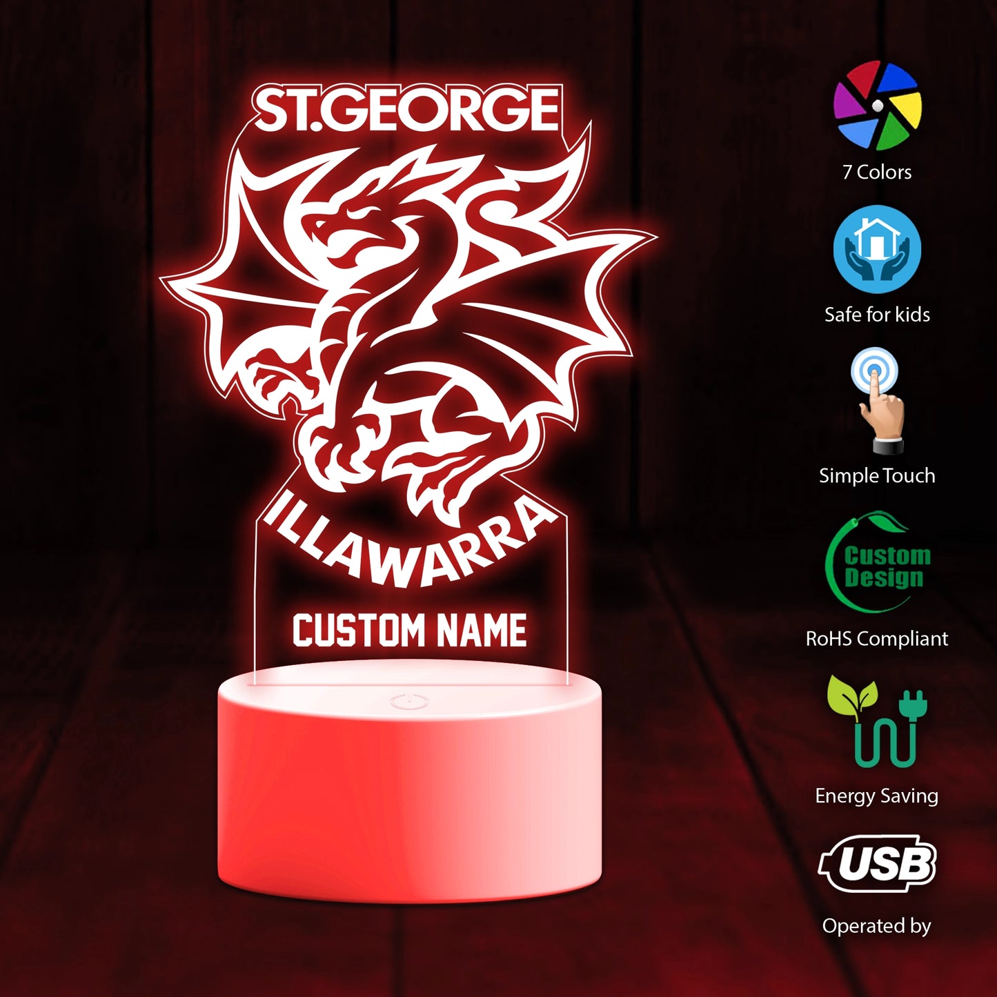 Stg Personalized Custom 3D Led Light Gift For Fans