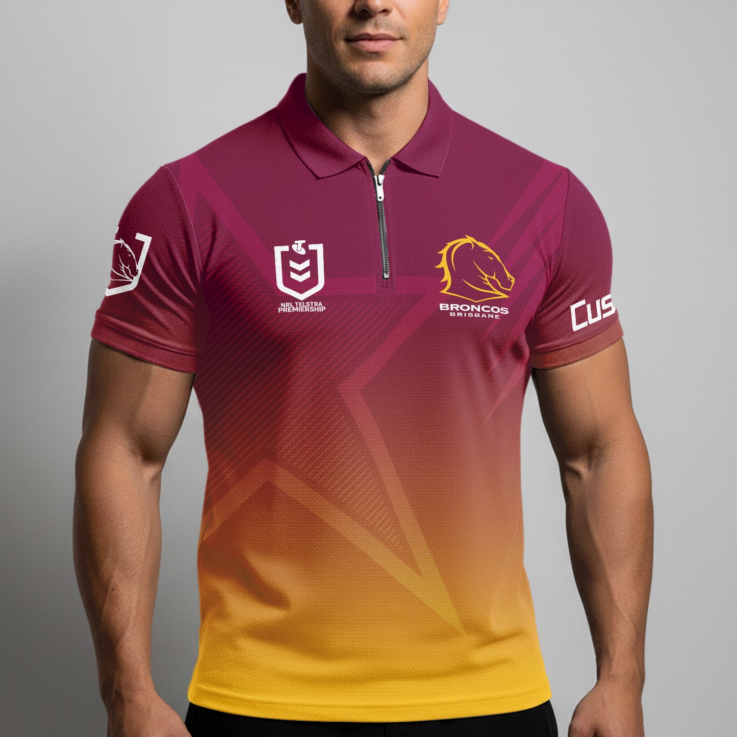 BRI Personalized Custom Zip Polo Shirt