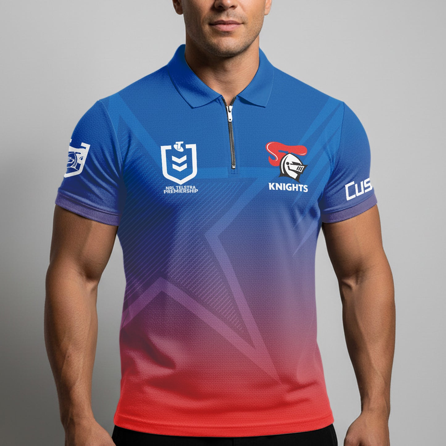 NEW Personalized Custom Zip Polo Shirt