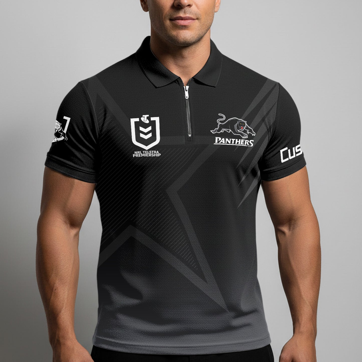 PEN Personalized Custom Zip Polo Shirt