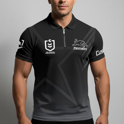 PEN Personalized Custom Zip Polo Shirt