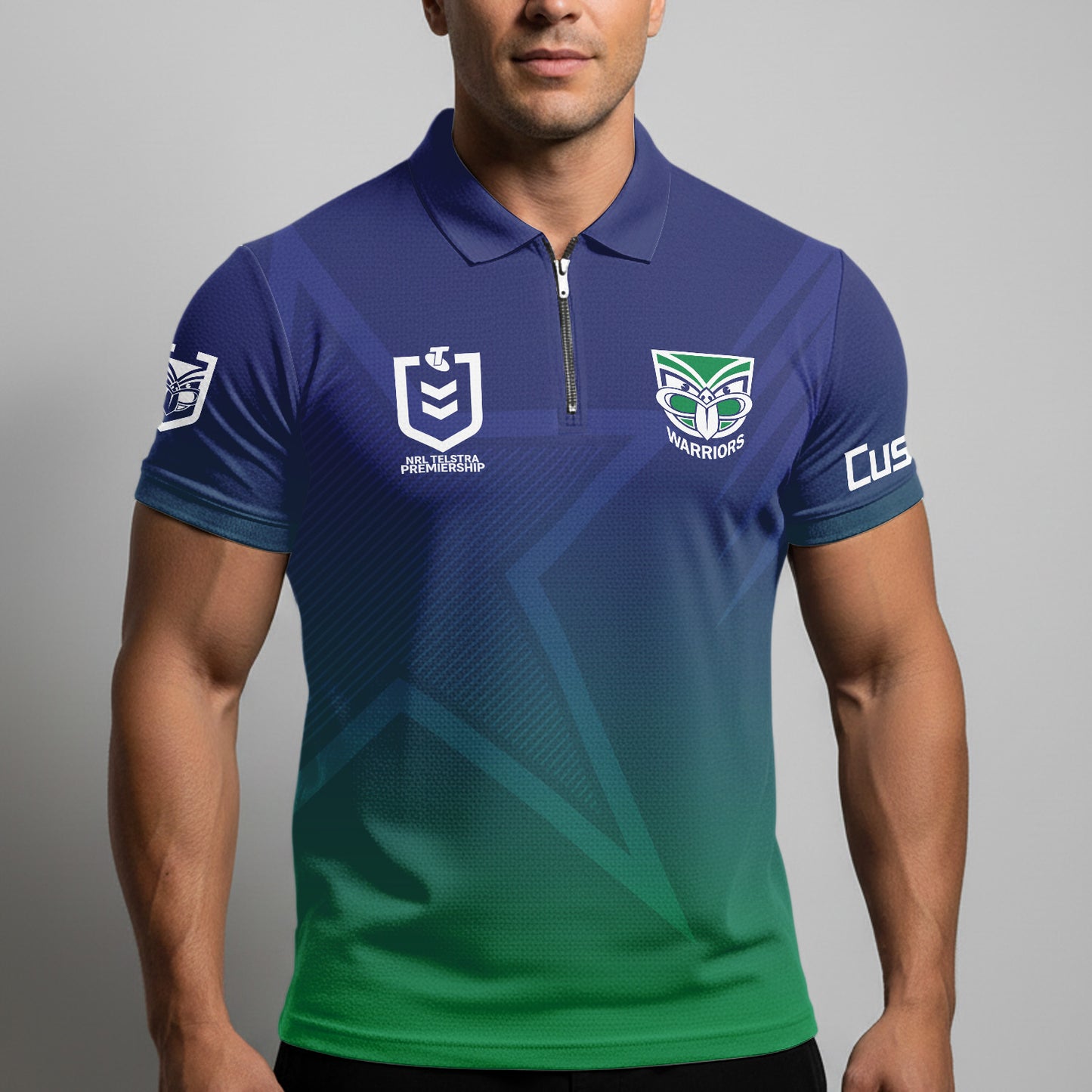 NZL Personalized Custom Zip Polo Shirt