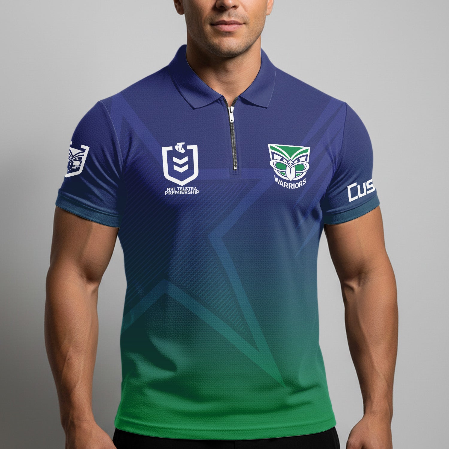 NZL Personalized Custom Zip Polo Shirt