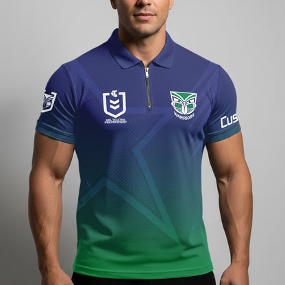 NZL Personalized Custom Zip Polo Shirt