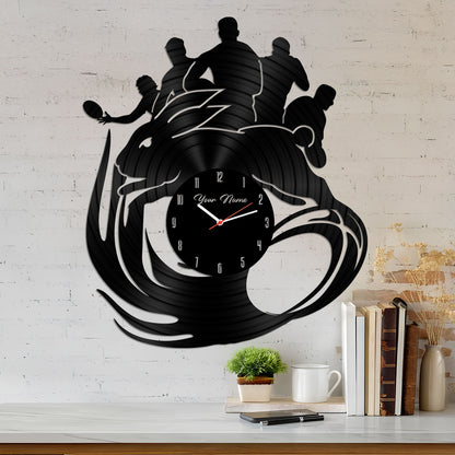 SOU Personalized Custom Vinyl Clock With Led For Home