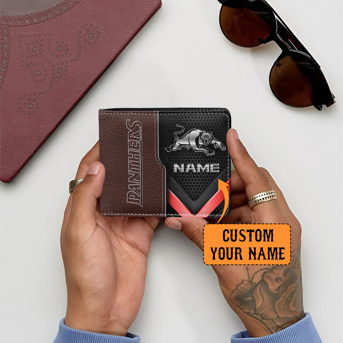 PEN Personalized Custom Leather Wallet 3