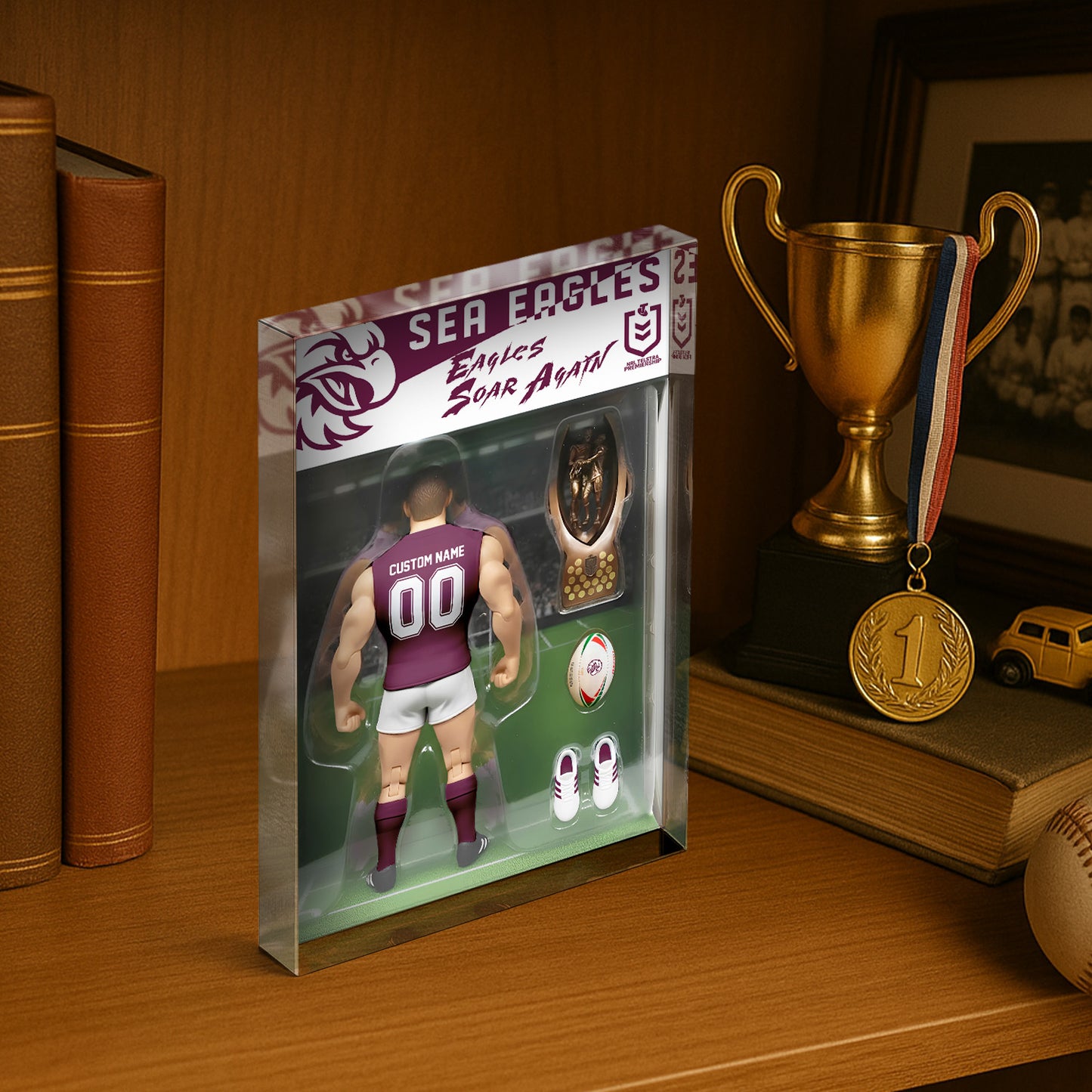 MAN Personalized Custom Sports Acrylic Block Plaque