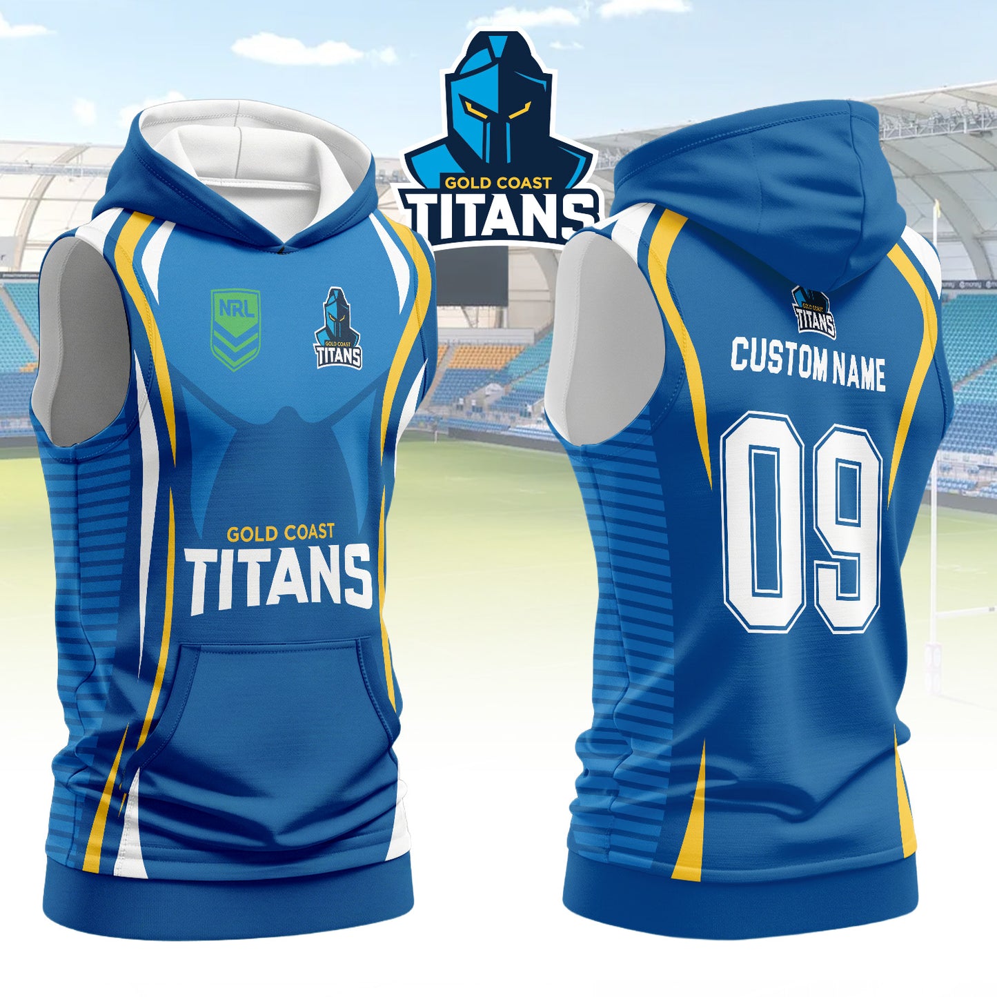 GLD Personalized Custom Hooded Tank Top