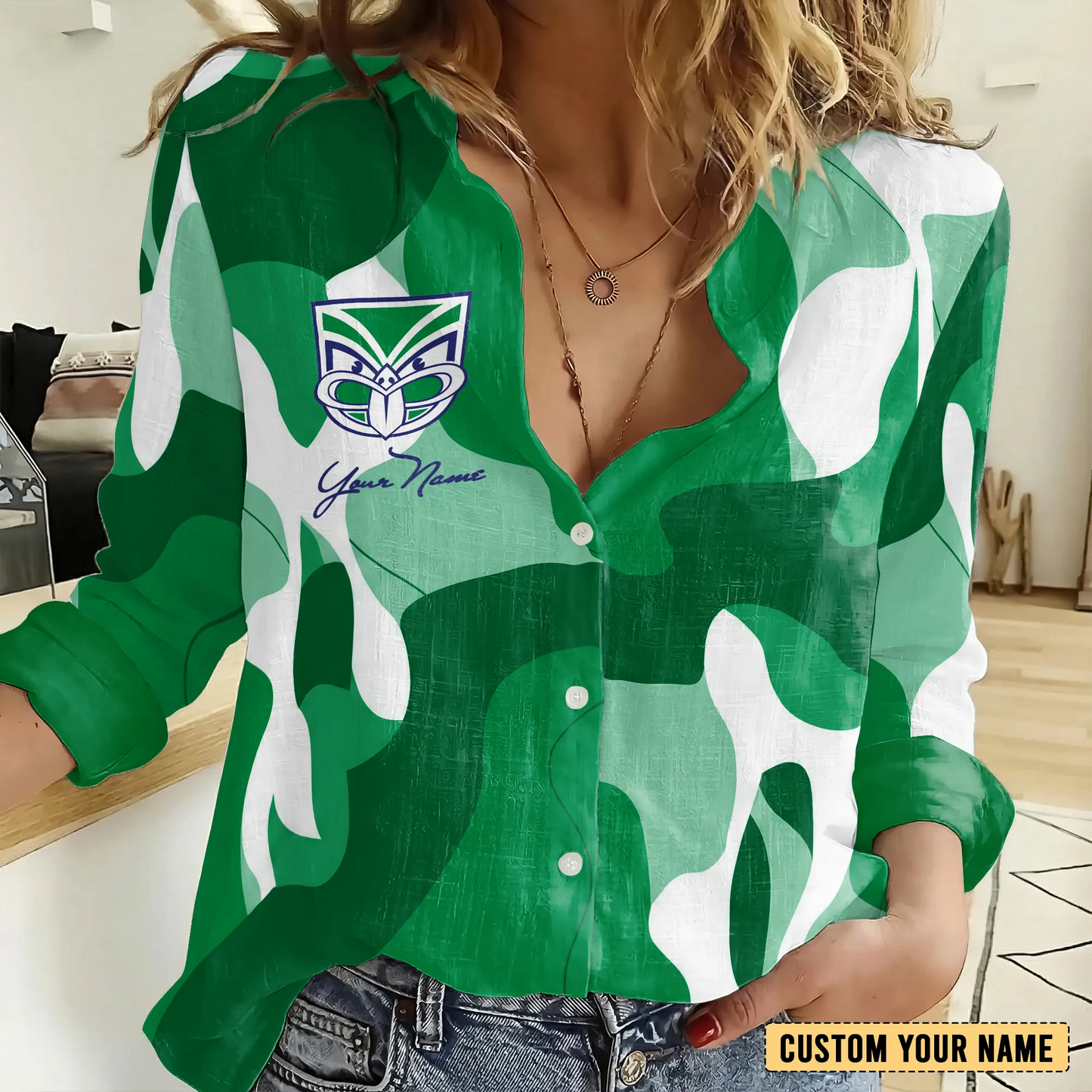 NZL Personalized Custom Women's Casual Shirt 4