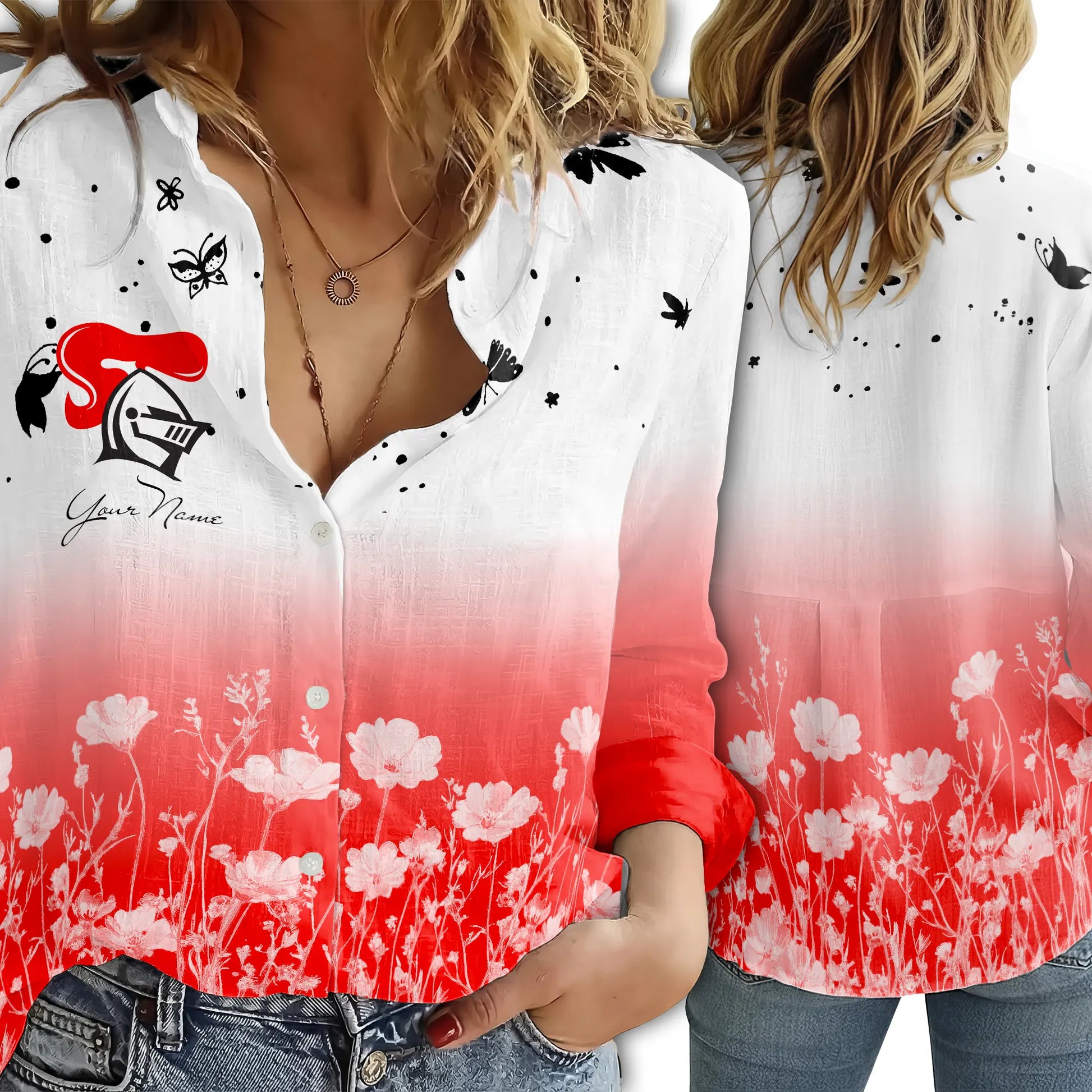 NEW Personalized Custom Women's Casual Shirt 2