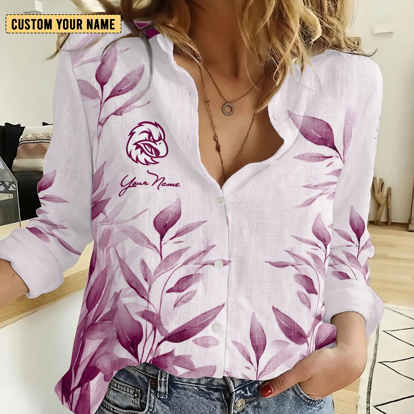 MAN Personalized Custom Women's Casual Shirt 5