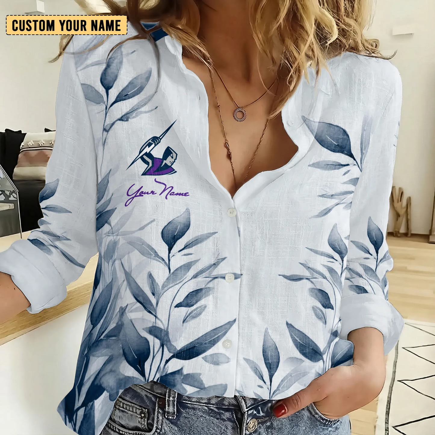MEL Personalized Custom Women's Casual Shirt 5