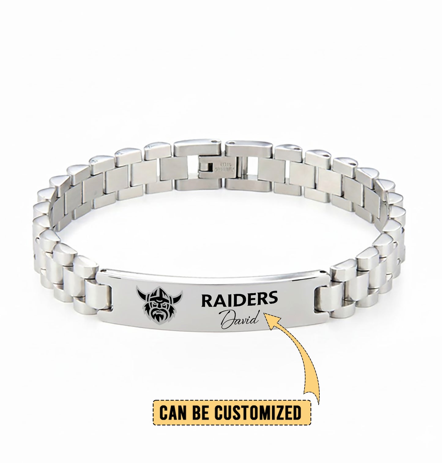 CAN Personalized Custom Stainless Steel Bracelet