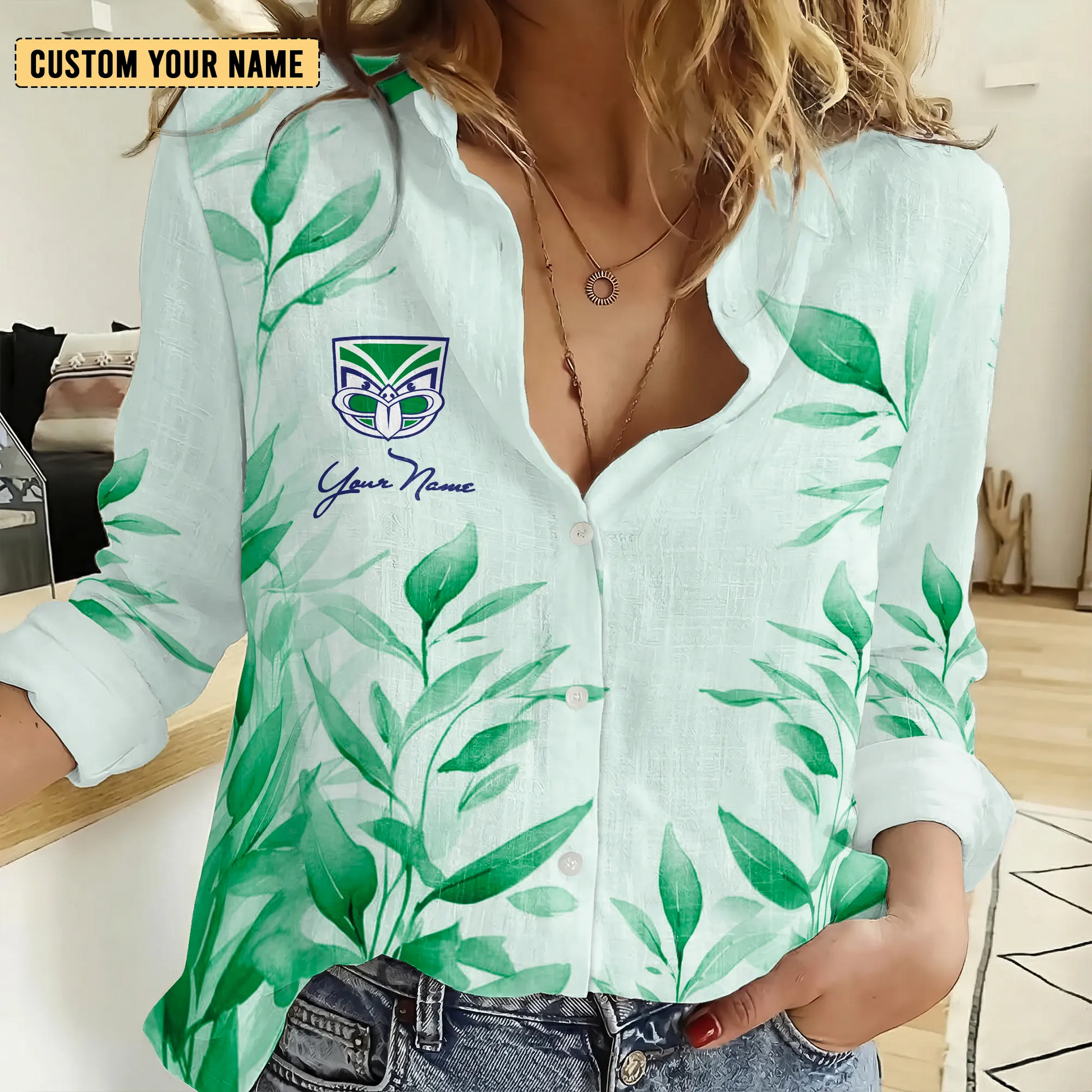 NZL Personalized Custom Women's Casual Shirt 5