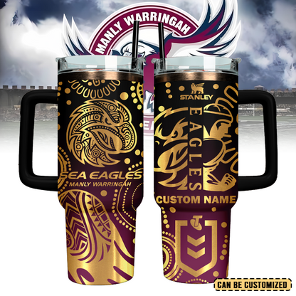 MAN Personalized Custom 40oz 30oz Stainless Steel Tumbler With Handle 3
