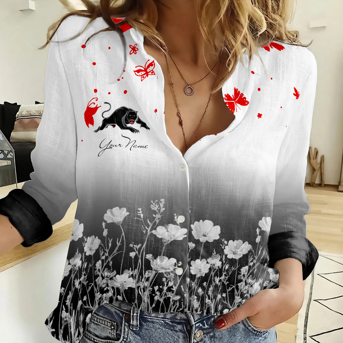 PEN Personalized Custom Women's Casual Shirt 2