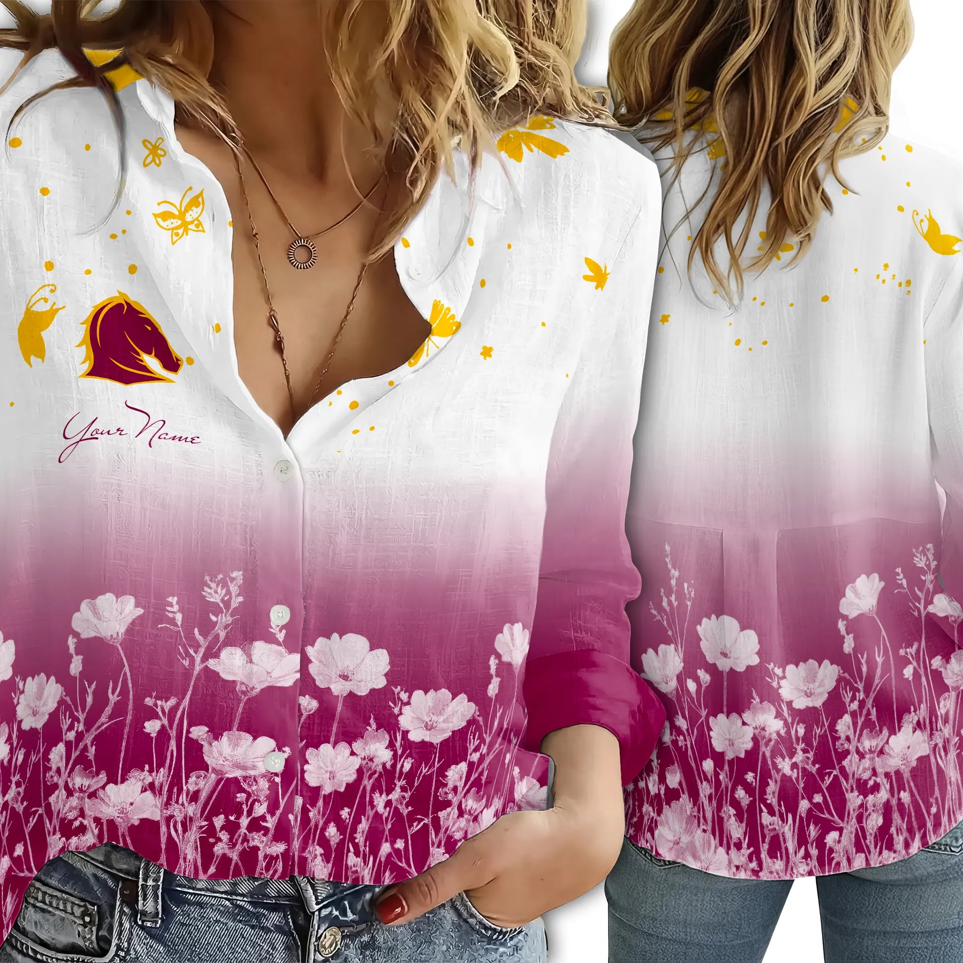 BRI Personalized Custom Women's Casual Shirt 2