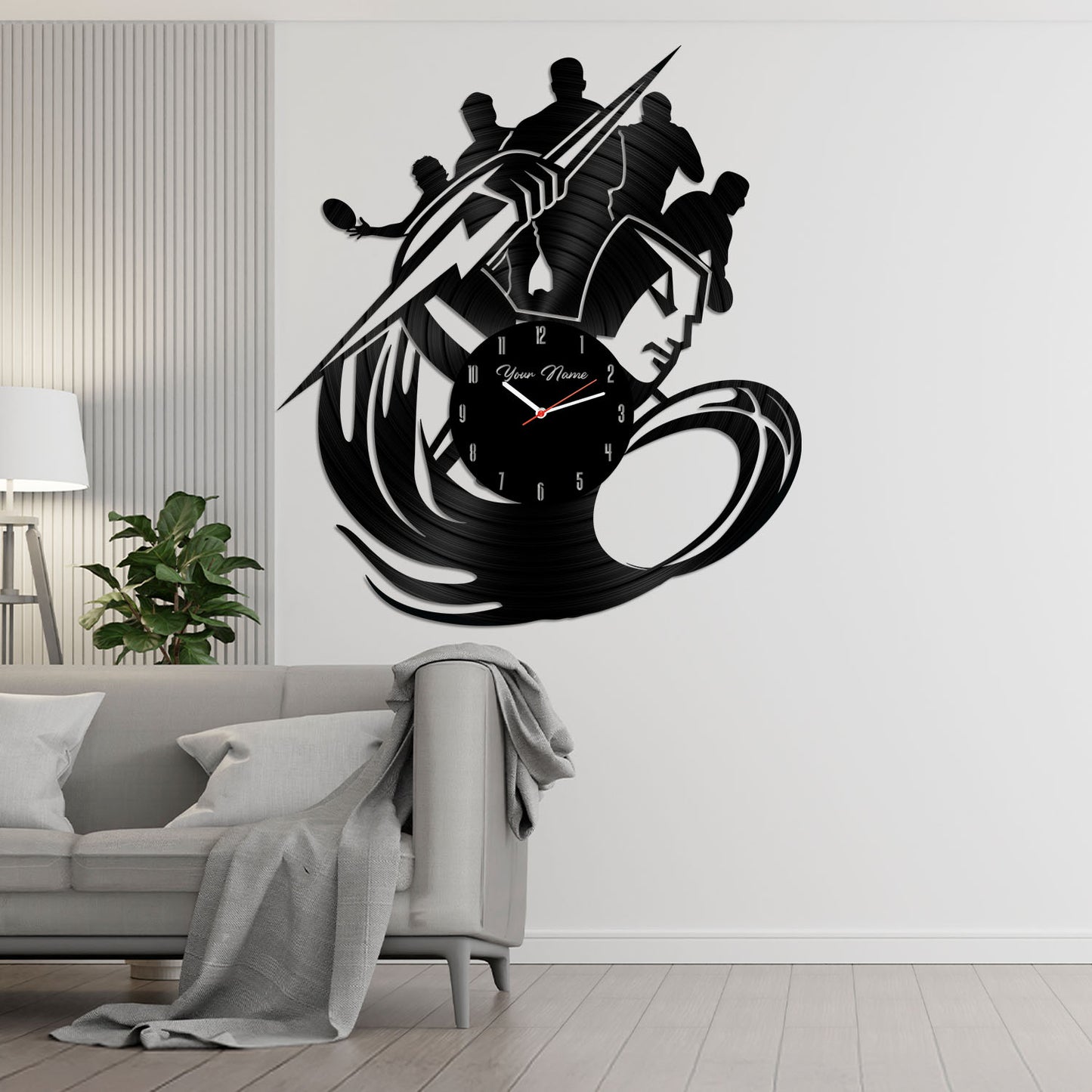 MEL Personalized Custom Vinyl Clock With Led For Home