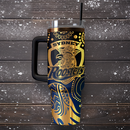 SYD Personalized Custom 40oz 30oz Stainless Steel Tumbler With Handle 3