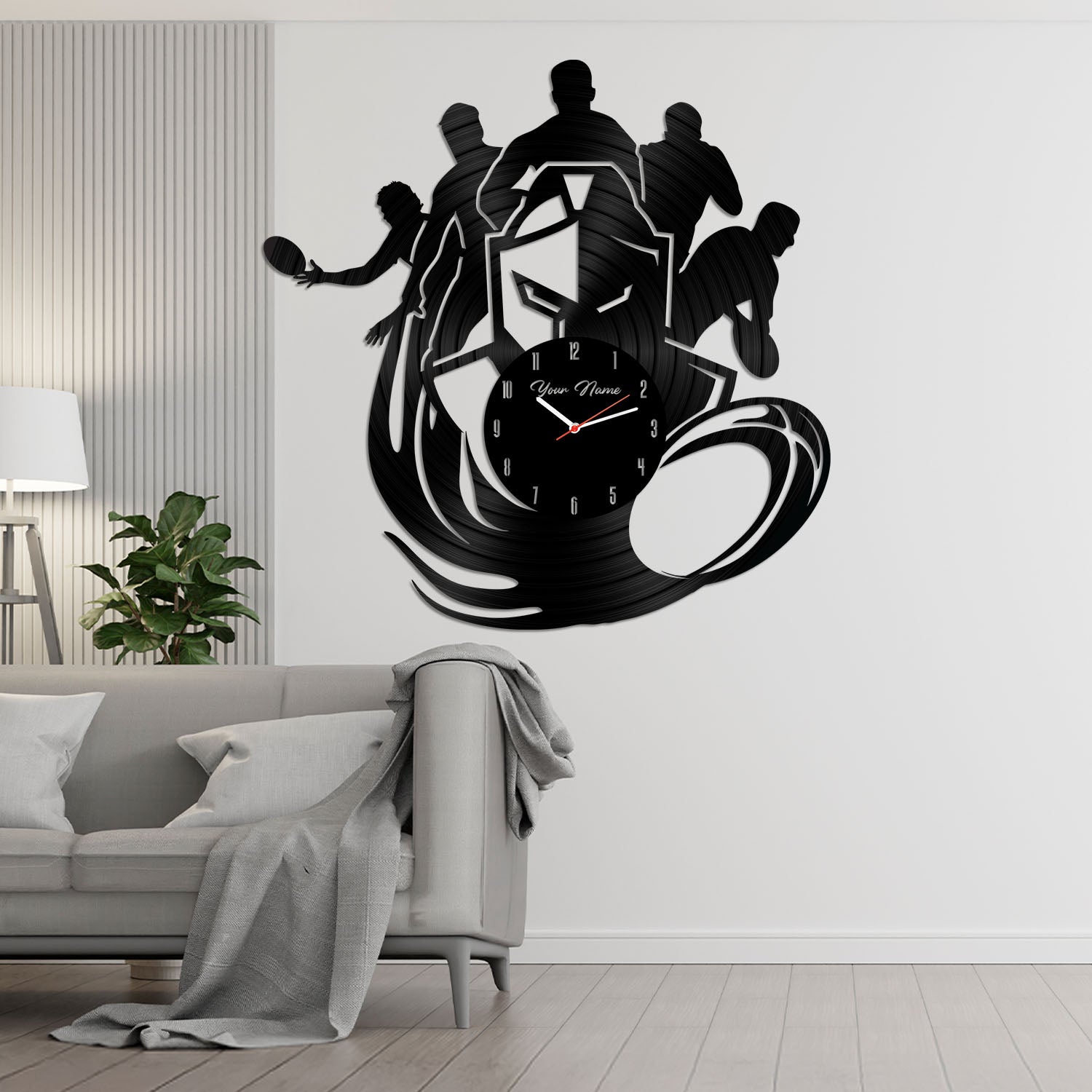 GLD Personalized Custom Vinyl Clock With Led For Home