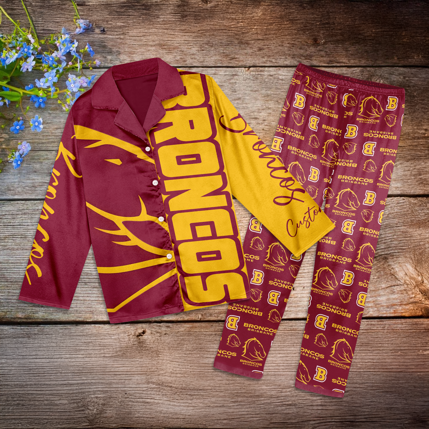 BRI Personalized Custom Long Pajamas Set