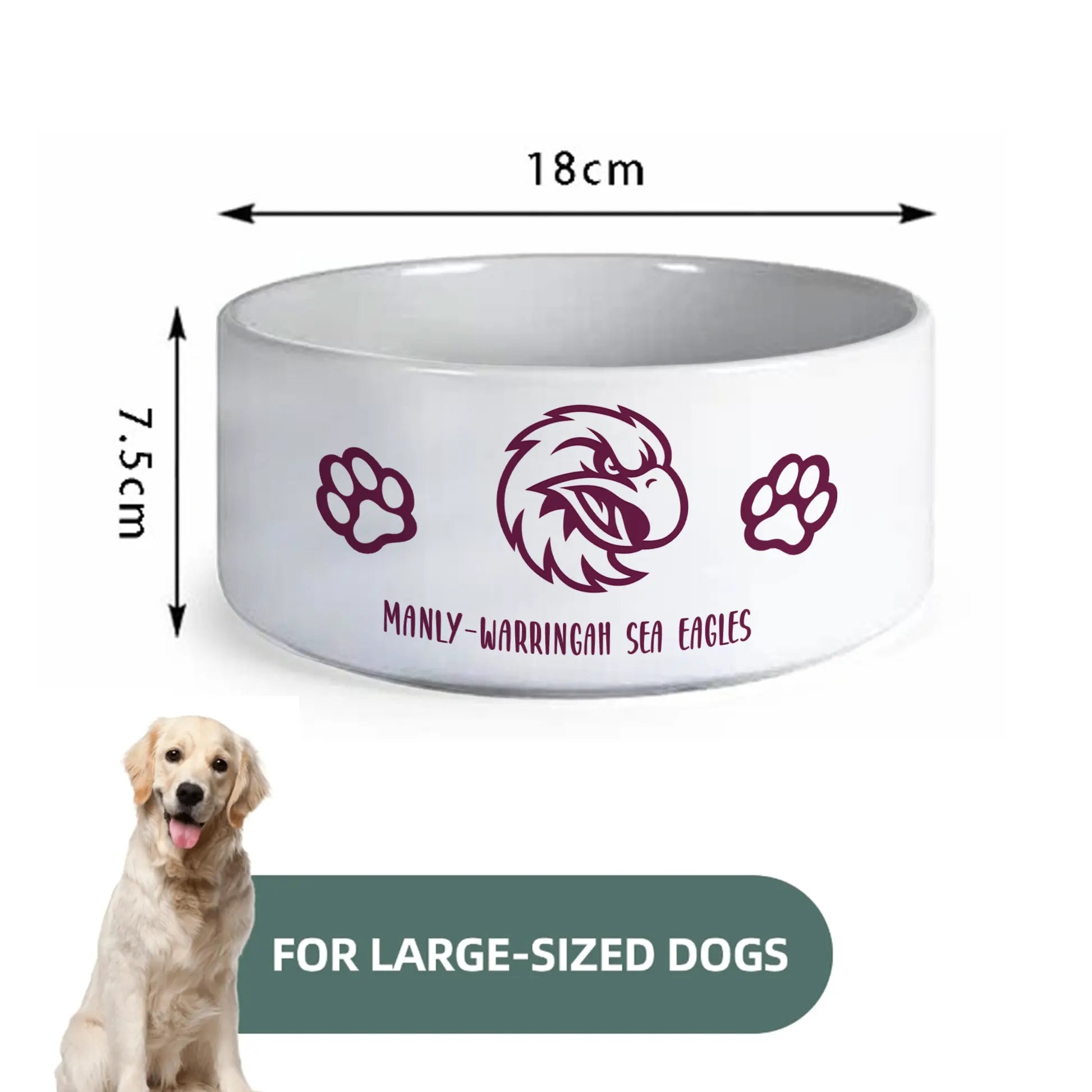 MAN Personalized Custom Ceramic Pet Bowl 1