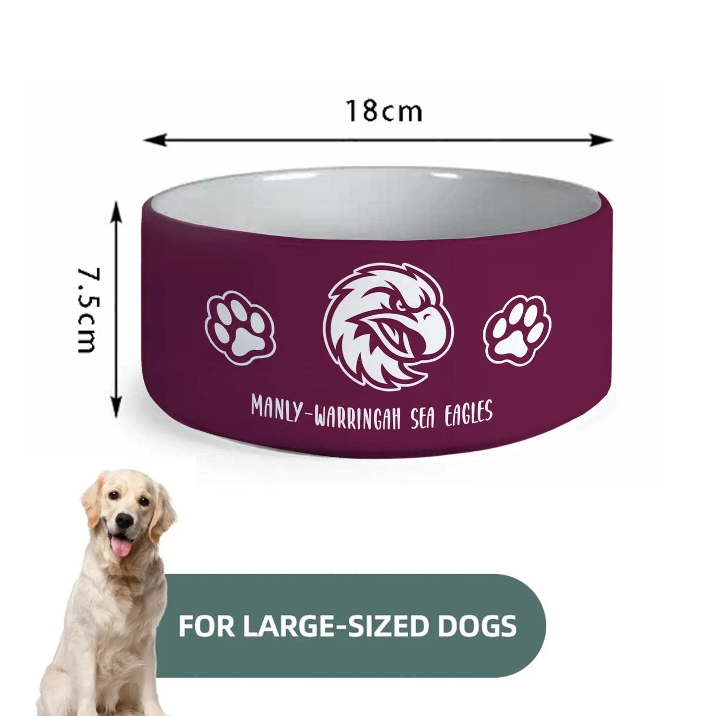 MAN Personalized Custom Ceramic Pet Bowl 2