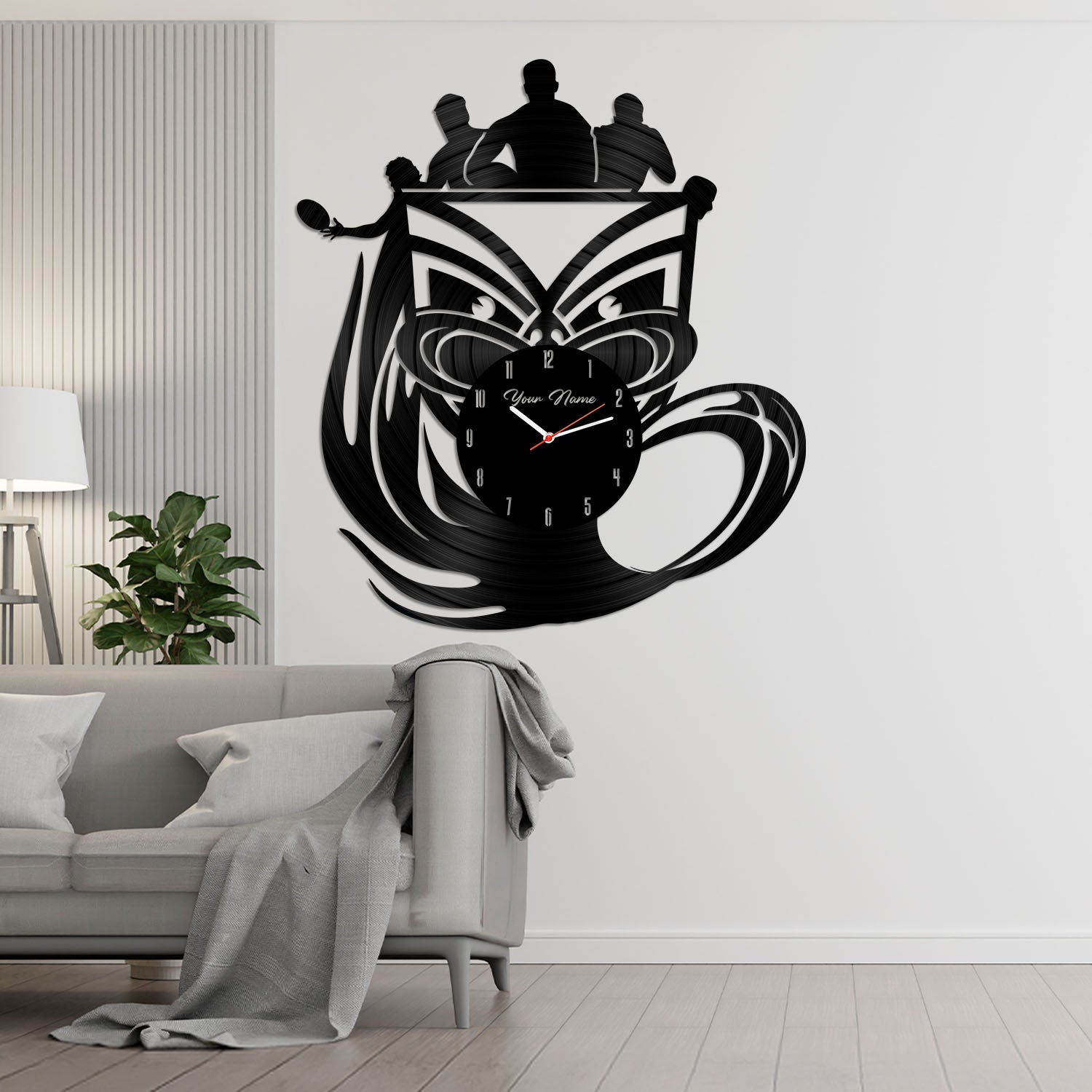 NZL Personalized Custom Vinyl Clock With Led For Home